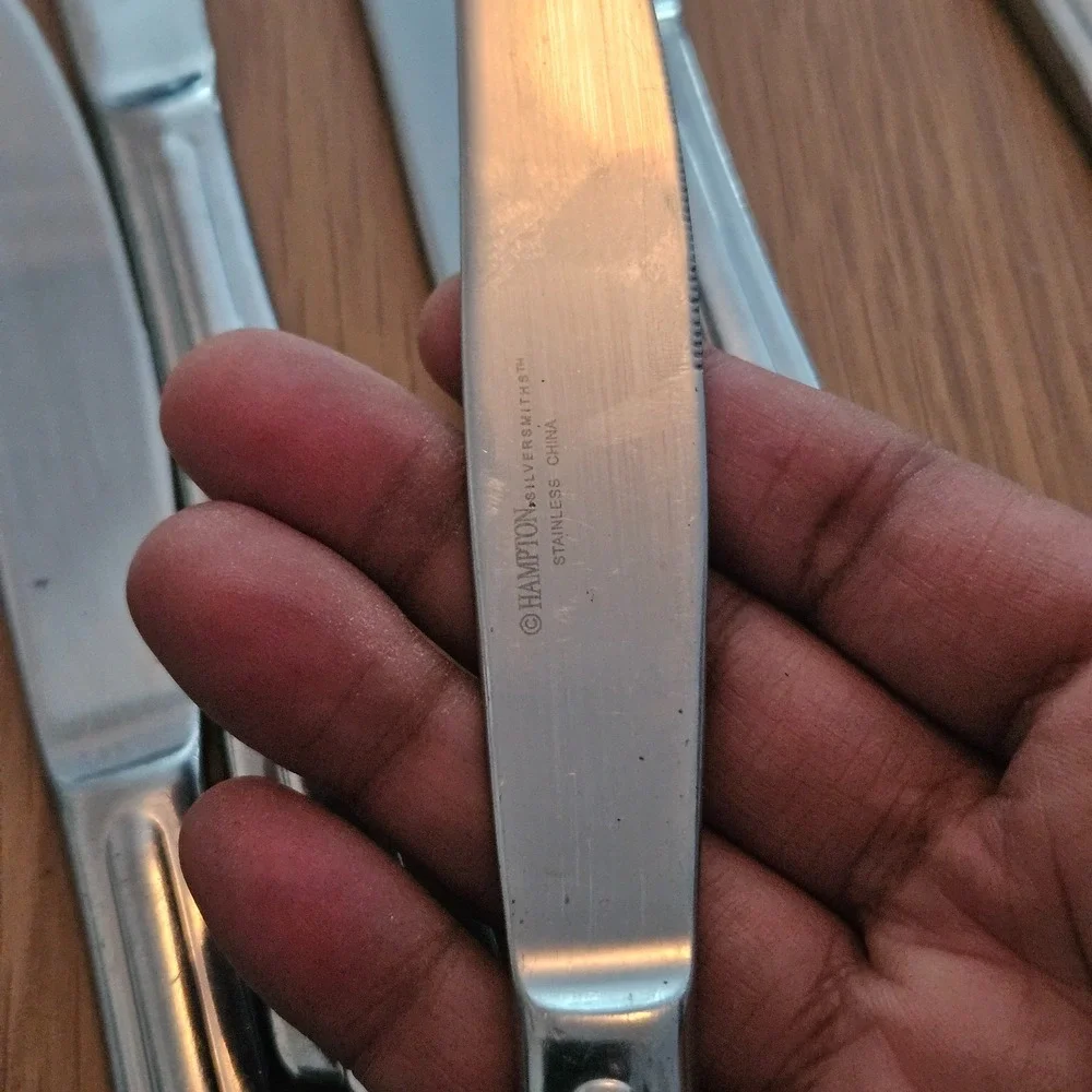 Set‎ (10) Hampton Silversmiths  Central Pattern Stainless Dinner Knives 9